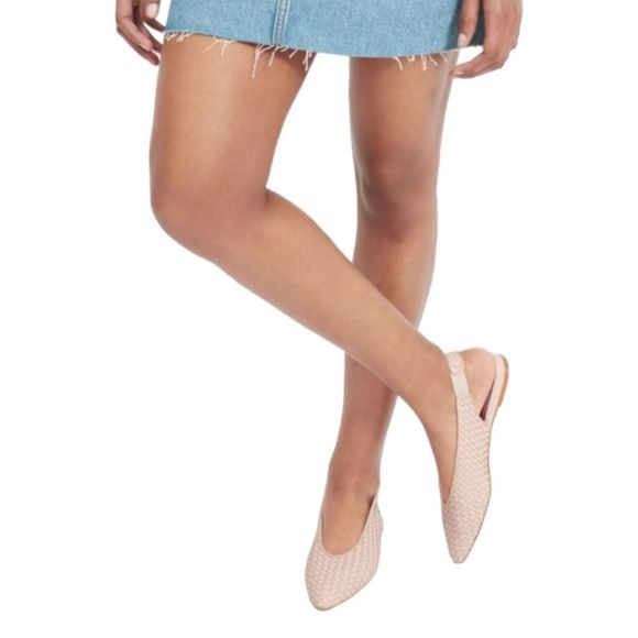 NWOT EVERLANE V Slingback Woven Pointed Flat Neutral Minimalist Shoe NEW sz 10 - Picture 2 of 11